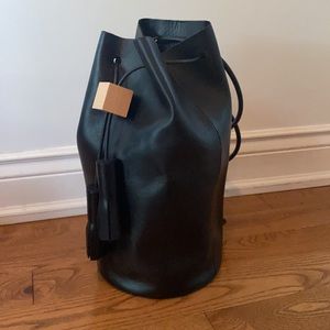 Building Block leather backpack bag